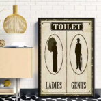 vintage toilet poster