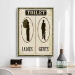 vintage toilet poster