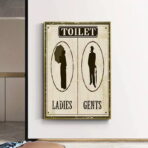 vintage toilet poster