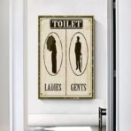 vintage toilet poster