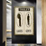 vintage toilet poster