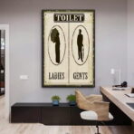 vintage toilet poster
