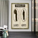 vintage toilet poster