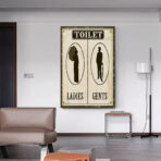 vintage toilet poster
