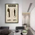 vintage toilet poster