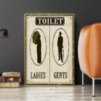 vintage toilet poster