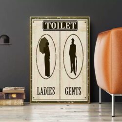 vintage toilet poster