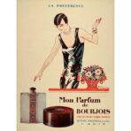 vintage perfume advertising poster