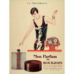 vintage perfume advertising poster