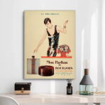 vintage perfume advertising poster