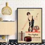 vintage perfume advertising poster