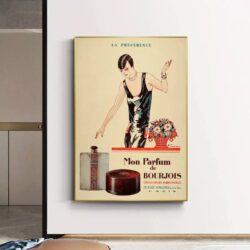 vintage perfume advertising poster