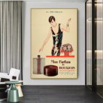 vintage perfume advertising poster
