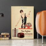 vintage perfume advertising poster