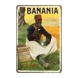 old banania advertising plaque