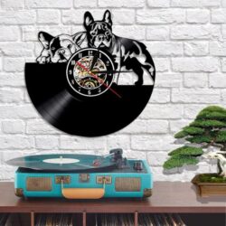 french bulldog clock