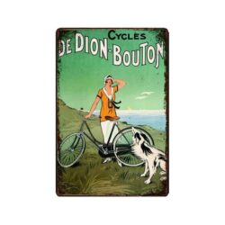 vintage metal plate cycles de dion button