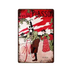 vintage metal plate cycles plasson