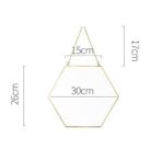 hexagonal golden mirror