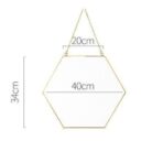 hexagonal golden mirror