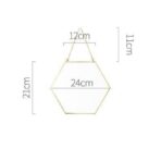 hexagonal golden mirror