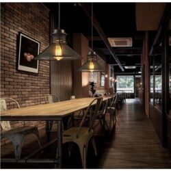 black industrial chandelier