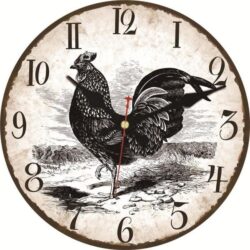 old rooster clock