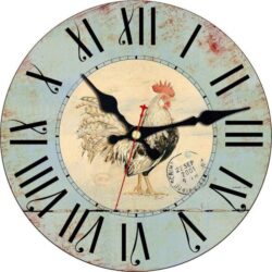clock with rooster