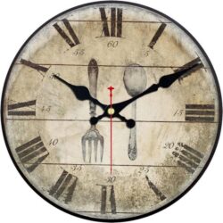 clock with fork spoon
