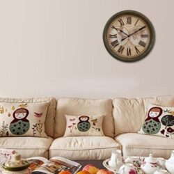 clock with world map