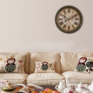 clock with world map