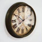 clock with world map