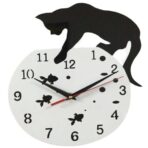 cat wall clock