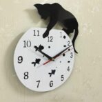 cat wall clock