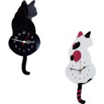 clock cat tail pendulum