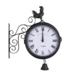 double sided outdoor station clock