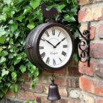 double sided outdoor station clock