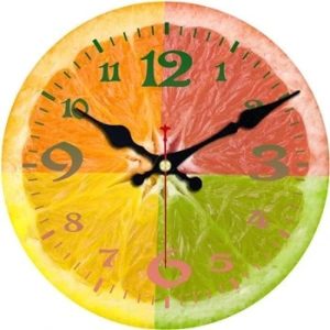 fruit deco clock