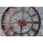red industrial clock
