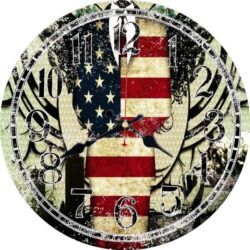 american flag clock