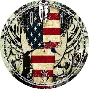 american flag clock
