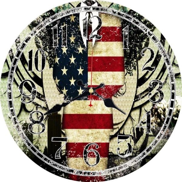 american flag clock american flag clock