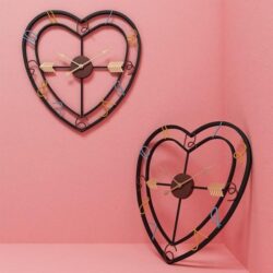 heart shaped wall clock