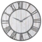 industrial wooden clock