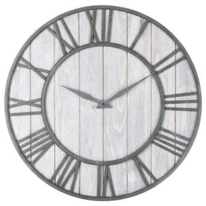 industrial wooden clock