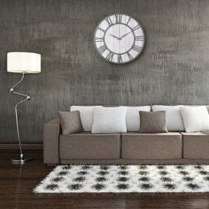 industrial wooden clock