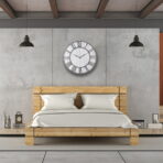 industrial wooden clock
