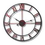 red industrial clock