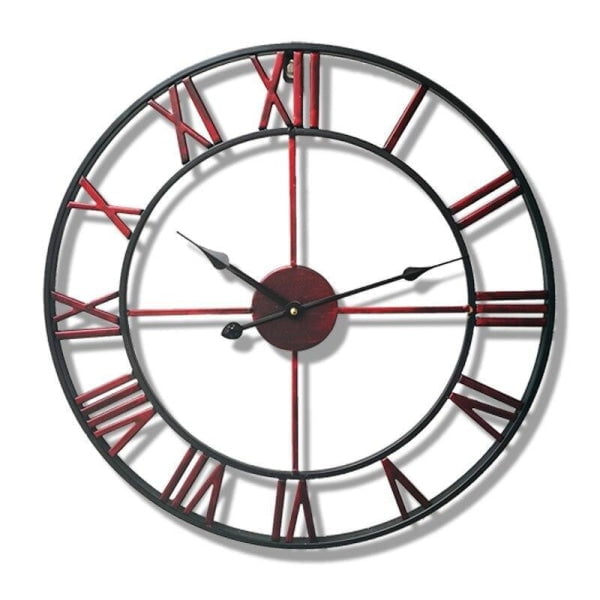 red industrial clock red industrial clock