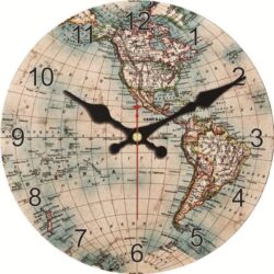 world map clock 1